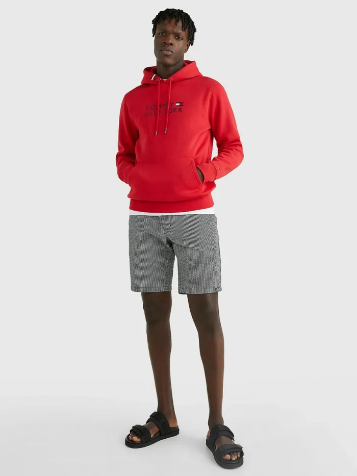 Tommy Hilfiger Graphic Logo Hoody Primary Red Mens Sweatshirts and Hoodies For Sale