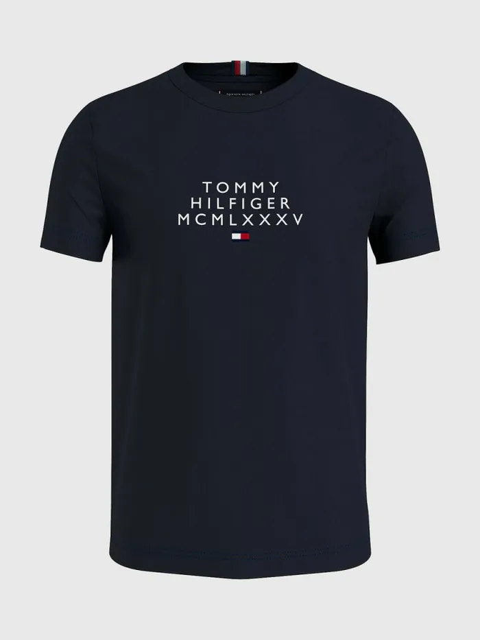 Tommy Hilfiger Graphic Logo TShirt Desert Sky Mens TShirts Cheap On Sale