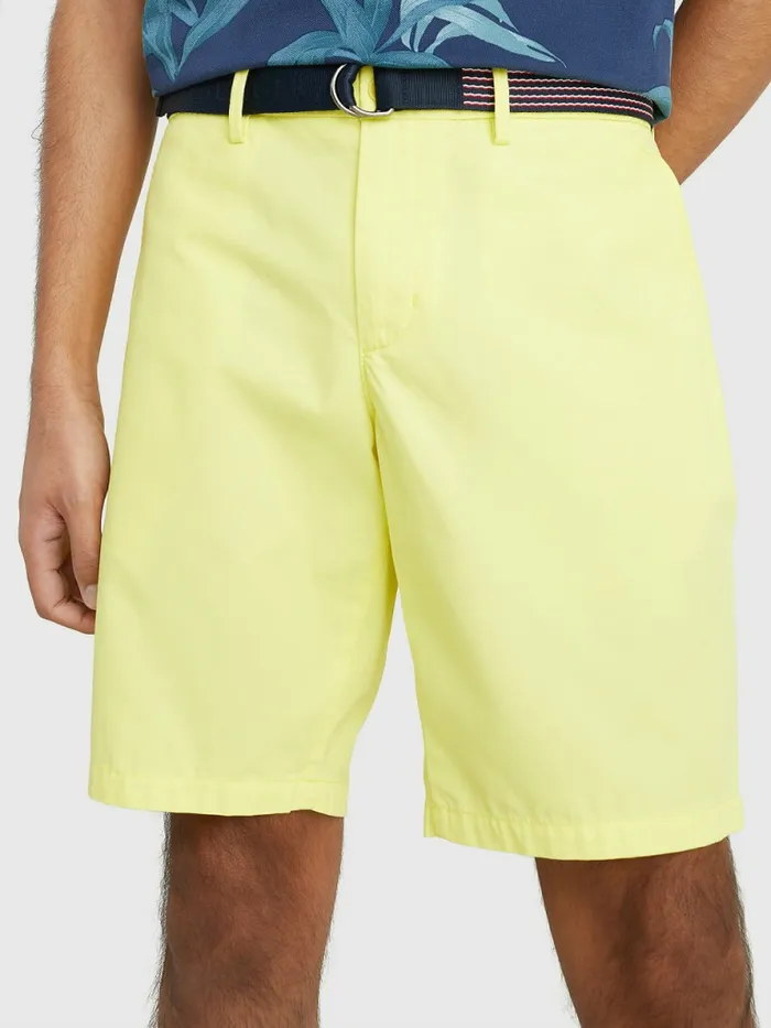 Tommy Hilfiger Harlem Relaxed Belted Shorts Citrus Yellow Mens Shorts Gift 4 You Tommy Hilfiger Harlem Relaxed Belted Shorts Citrus Yellow Mens Shorts Gift 4 You