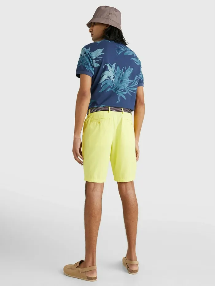 Tommy Hilfiger Harlem Relaxed Belted Shorts Citrus Yellow Mens Shorts Gift 4 You