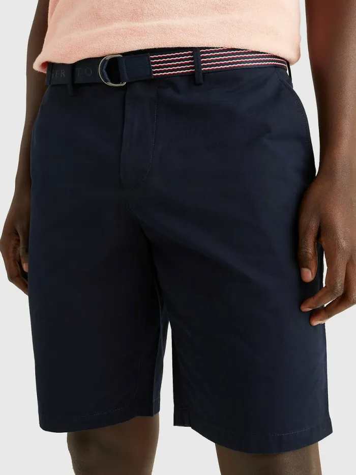 Tommy Hilfiger Harlem Relaxed Belted Shorts Desert Sky Mens Shorts Sale