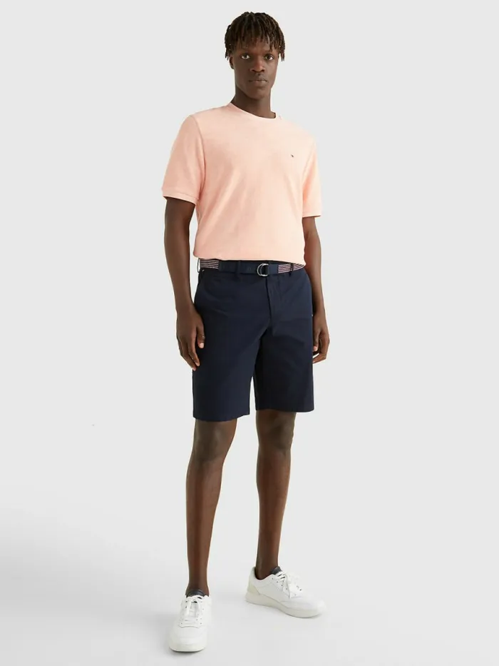 Tommy Hilfiger Harlem Relaxed Belted Shorts Desert Sky Mens Shorts Sale