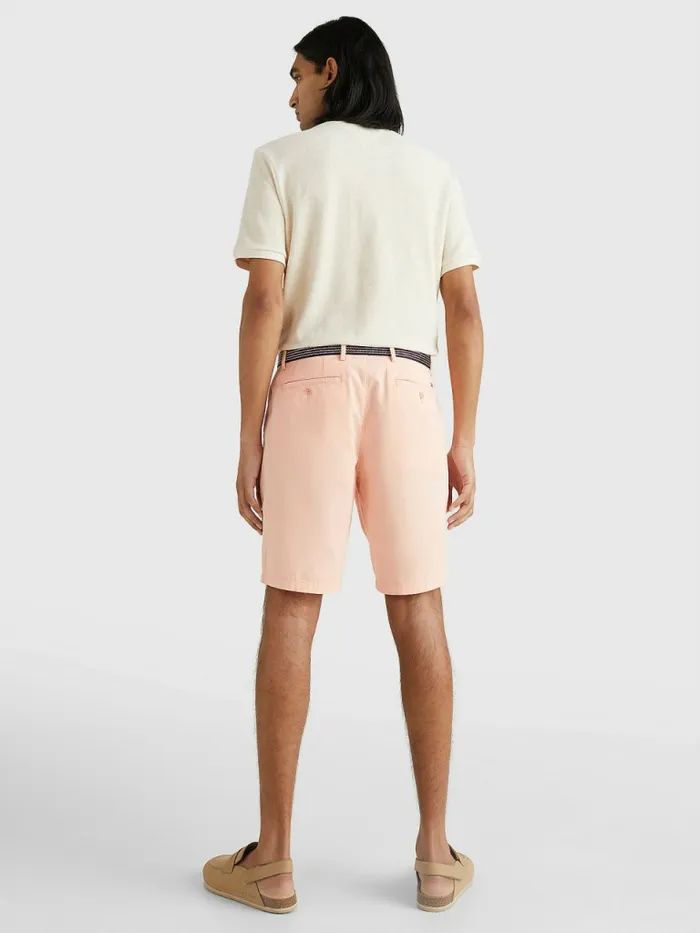 Tommy Hilfiger Harlem Relaxed Belted Shorts Sunset Peach Mens Shorts Popular