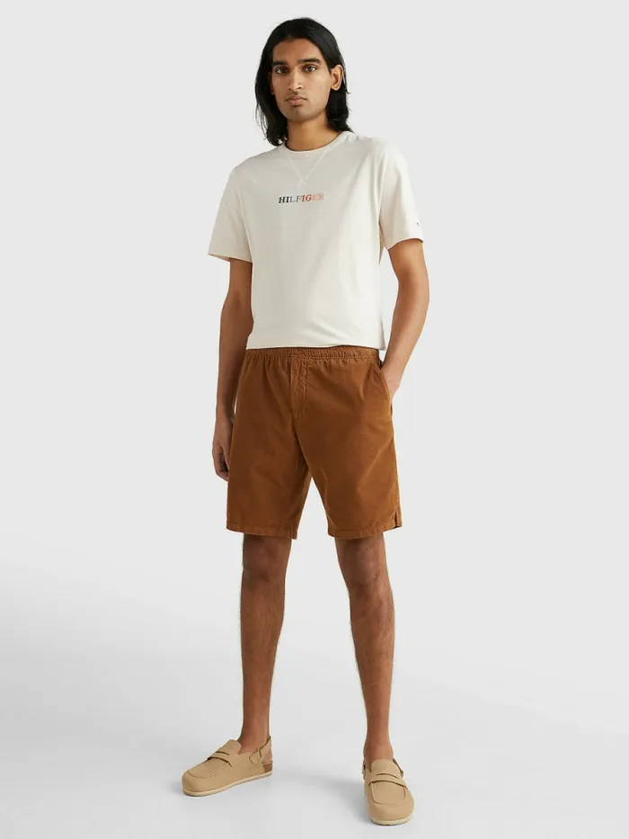 Tommy Hilfiger Harlem Relaxed Corduroy Shorts Desert Khaki Mens Shorts On Sale