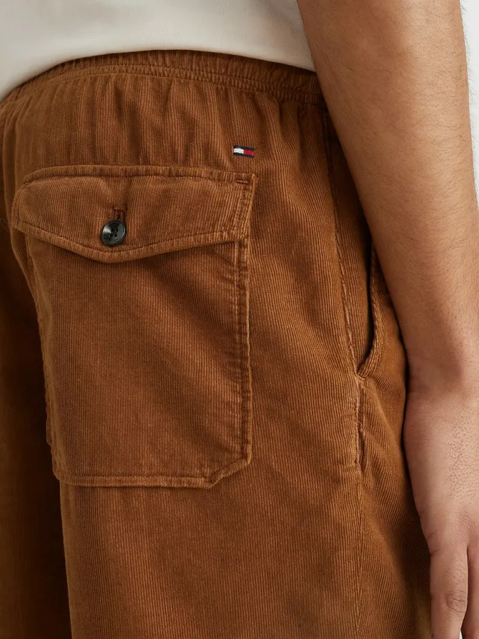 Tommy Hilfiger Harlem Relaxed Corduroy Shorts Desert Khaki Mens Shorts On Sale