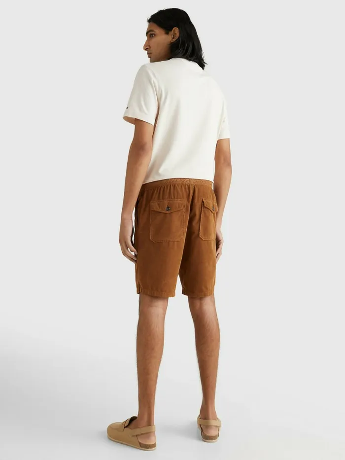 Tommy Hilfiger Harlem Relaxed Corduroy Shorts Desert Khaki Mens Shorts On Sale