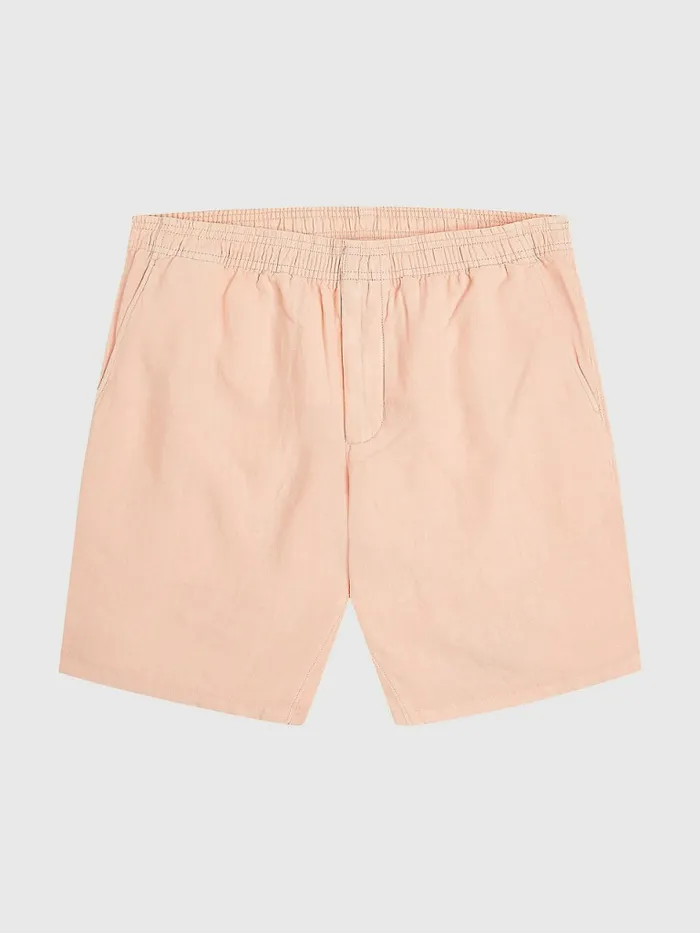 Tommy Hilfiger Harlem Relaxed Fit Linen Shorts Sunset Peach Mens Tracksuits For Sale