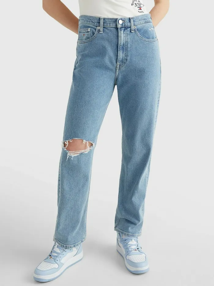 Tommy Hilfiger Harper High Rise Straight Distressed Jeans Denim Light Womens Jeans Gift 4 You Tommy Hilfiger Harper High Rise Straight Distressed Jeans Denim Light Womens Jeans Gift 4 You