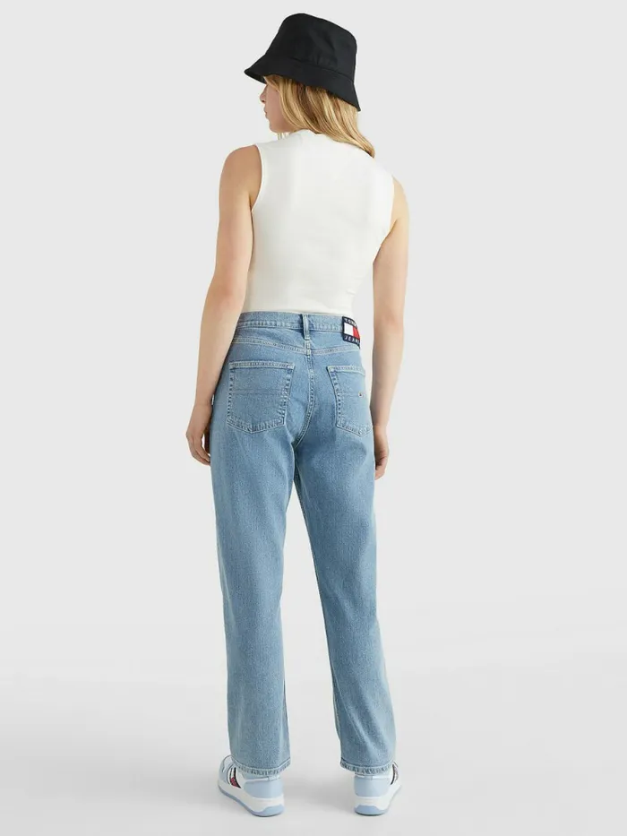 Tommy Hilfiger Harper High Rise Straight Distressed Jeans Denim Light Womens Jeans Gift 4 You
