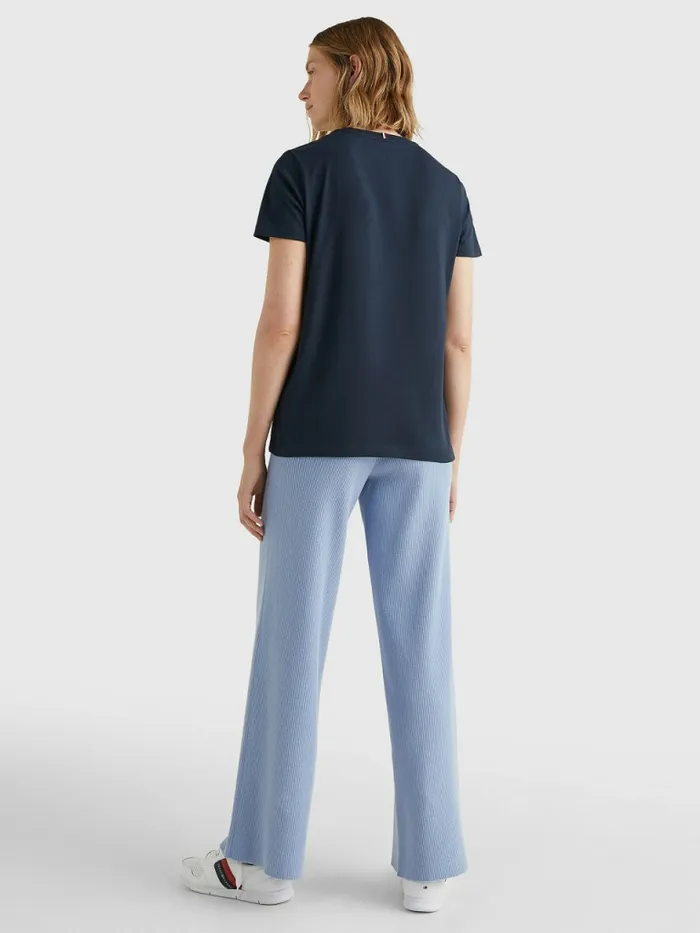 Tommy Hilfiger Heritage Crew Neck Logo TShirt Midnight Womens Essentials
