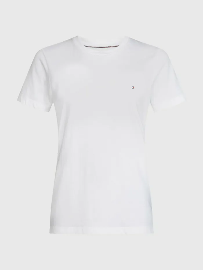 Tommy Hilfiger Heritage Crew Neck TShirt Classic White Womens TShirts Popular