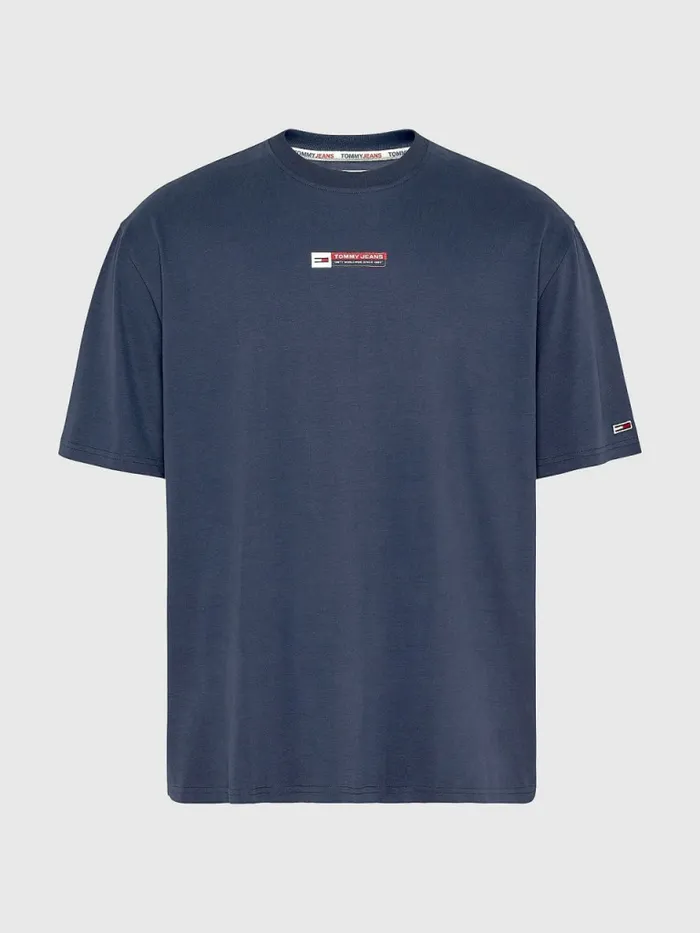 Tommy Hilfiger Heritage Organic Cotton Logo Patch TShirt Twilight Navy Mens TShirts Online