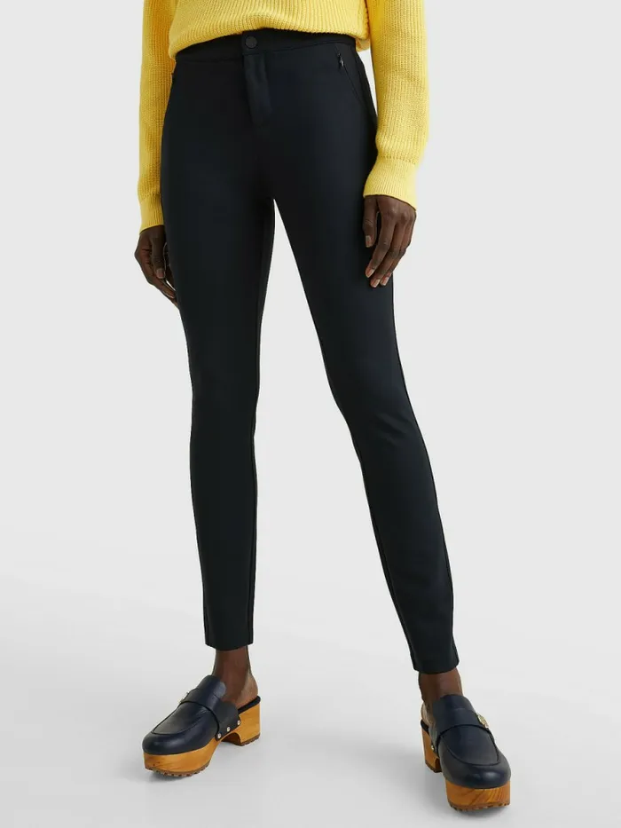 Tommy Hilfiger Heritage Skinny Fit Trousers Masters Black Womens Trousers