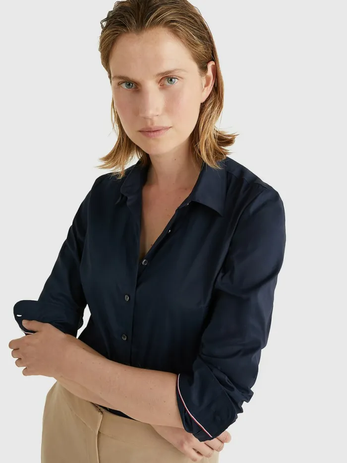 Tommy Hilfiger Heritage Slim Fit Shirt Midnight Womens Shirts and Blouses For Sale
