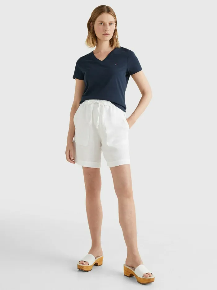 Tommy Hilfiger Heritage VNeck TShirt Midnight Womens TShirts Fashion