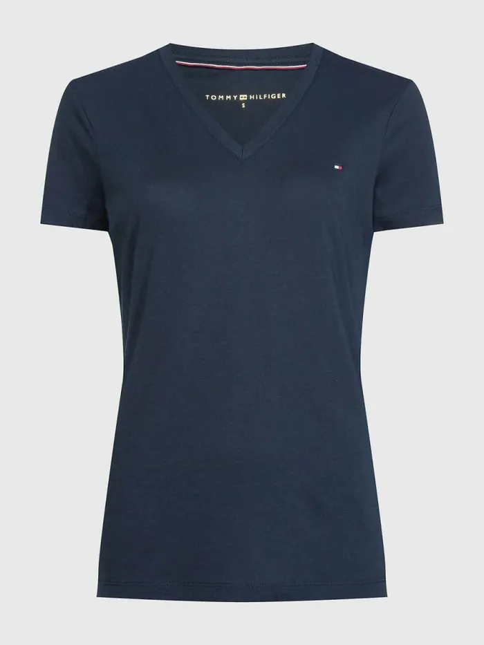 Tommy Hilfiger Heritage VNeck TShirt Midnight Womens TShirts Fashion