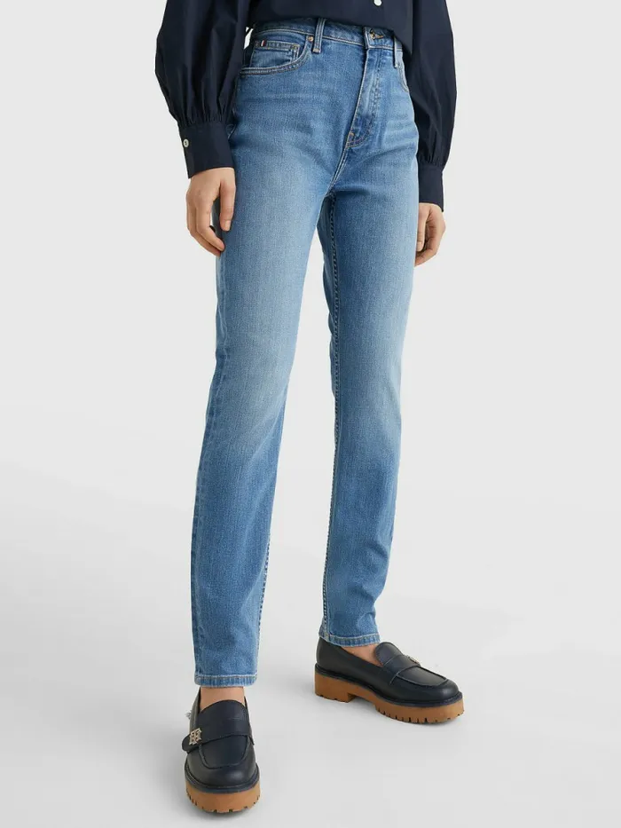 Tommy Hilfiger High Rise Slim Straight Jeans Izzy Womens Jeans Sale