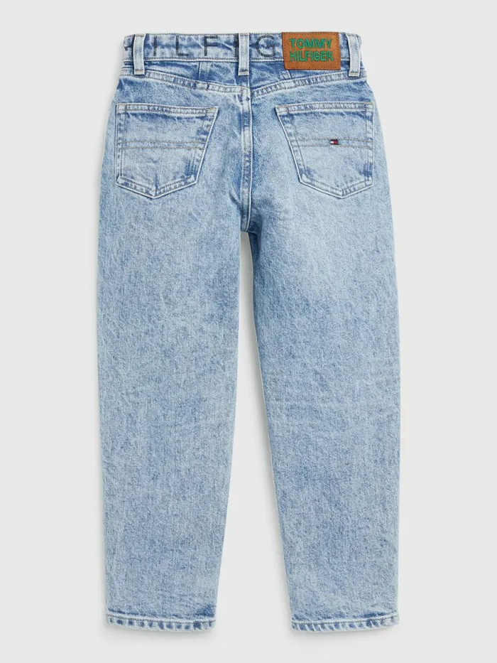 Tommy Hilfiger High Rise Tapered Logo Waist Jeans Lightusedrecycled Girls Jeans Gift for Friend