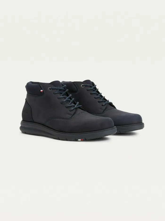Tommy Hilfiger Hybrid Leather Ankle Boots Desert Sky Mens Boots Casaul