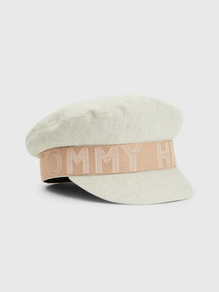 Tommy Hilfiger Iconic Linen Baker Boy Hat Sandrift Womens Hats and Scarves Gift 4 You Tommy Hilfiger Iconic Linen Baker Boy Hat Sandrift Womens Hats and Scarves Gift 4 You