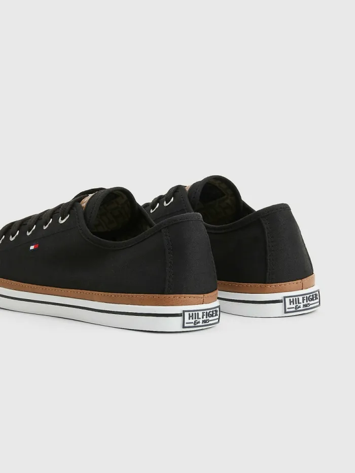 Tommy Hilfiger Iconic Logo Trainers Black Womens Trainers Cheap On Sale