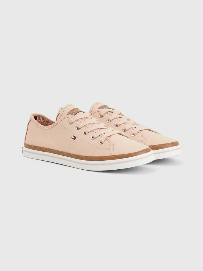 Tommy Hilfiger Iconic Logo Trainers Dusty Rose Womens Trainers Fashion