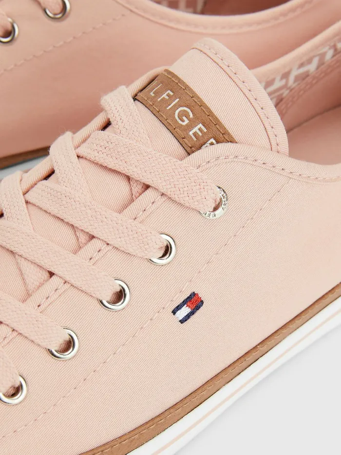 Tommy Hilfiger Iconic Logo Trainers Dusty Rose Womens Trainers Fashion