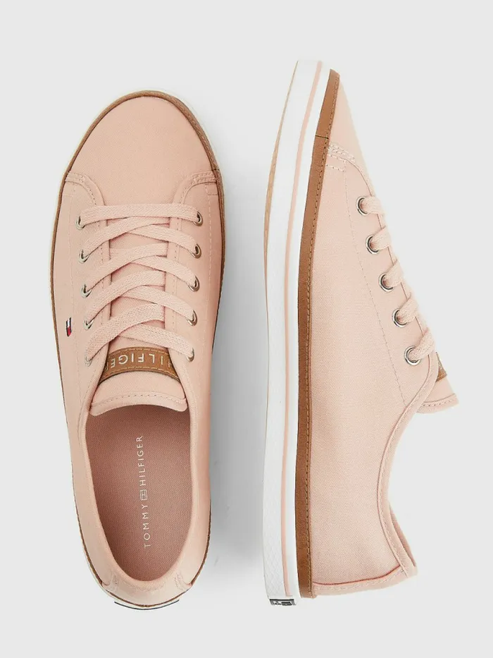 Tommy Hilfiger Iconic Logo Trainers Dusty Rose Womens Trainers Fashion