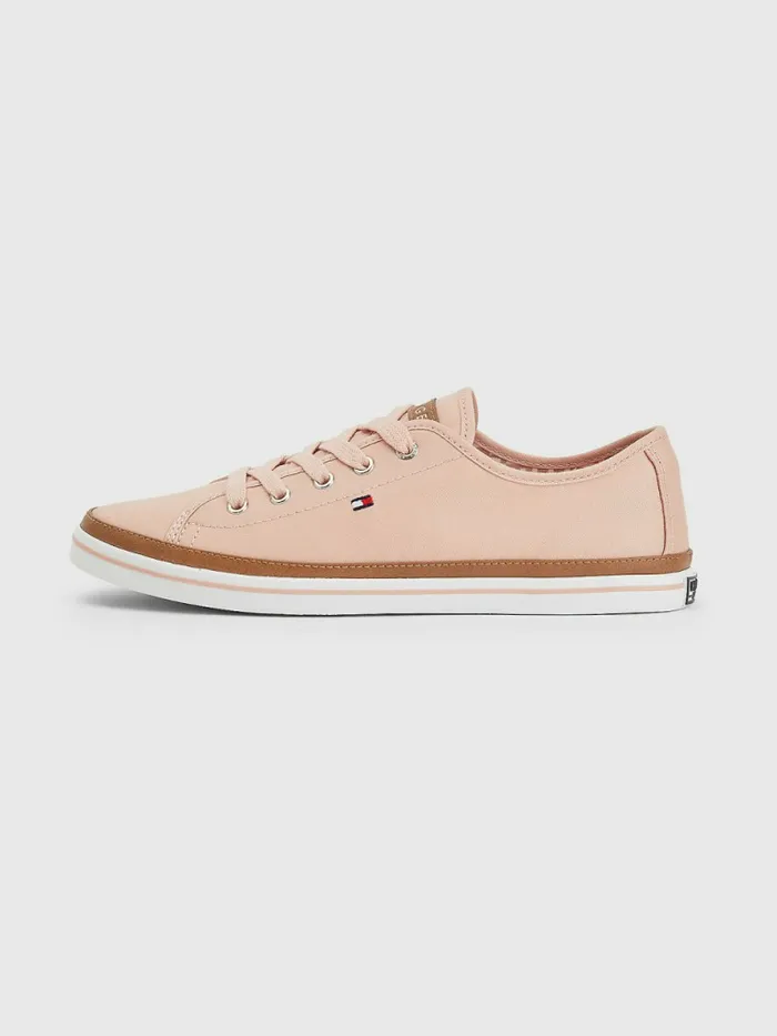 Tommy Hilfiger Iconic Logo Trainers Dusty Rose Womens Trainers Fashion