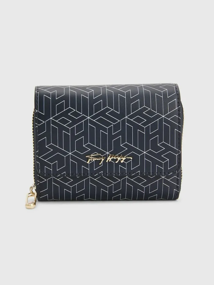 Tommy Hilfiger Iconic Medium Monogram Wallet Acc Desert Sky Monogram Womens Wallets and Keyrings For Sale Tommy Hilfiger Iconic Medium Monogram Wallet Acc Desert Sky Monogram Womens Wallets and Keyrings For Sale