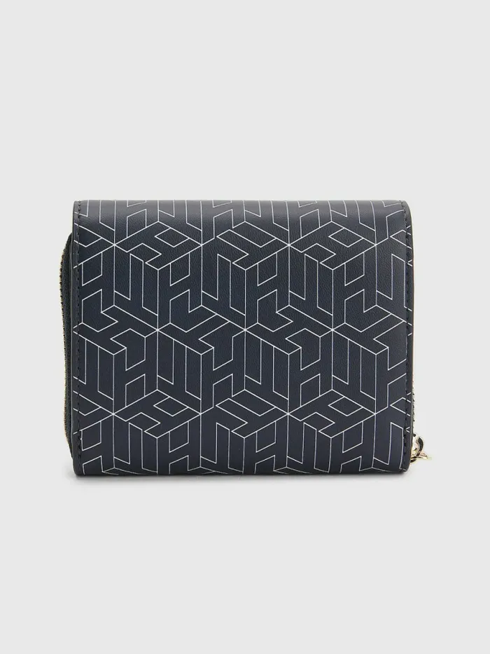 Tommy Hilfiger Iconic Medium Monogram Wallet Acc Desert Sky Monogram Womens Wallets and Keyrings For Sale
