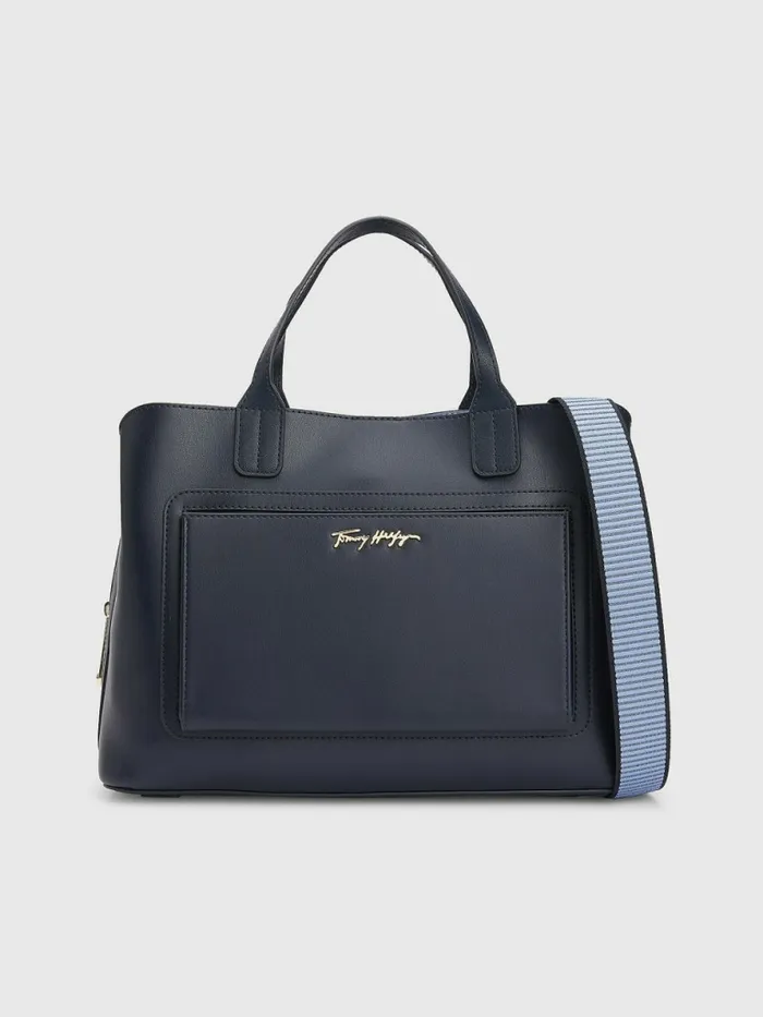 Tommy Hilfiger Iconic Satchel Acc Desert Sky Womens Bags Sale