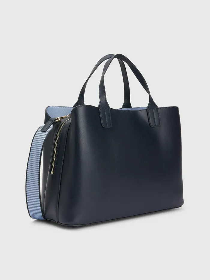 Tommy Hilfiger Iconic Satchel Acc Desert Sky Womens Bags Sale