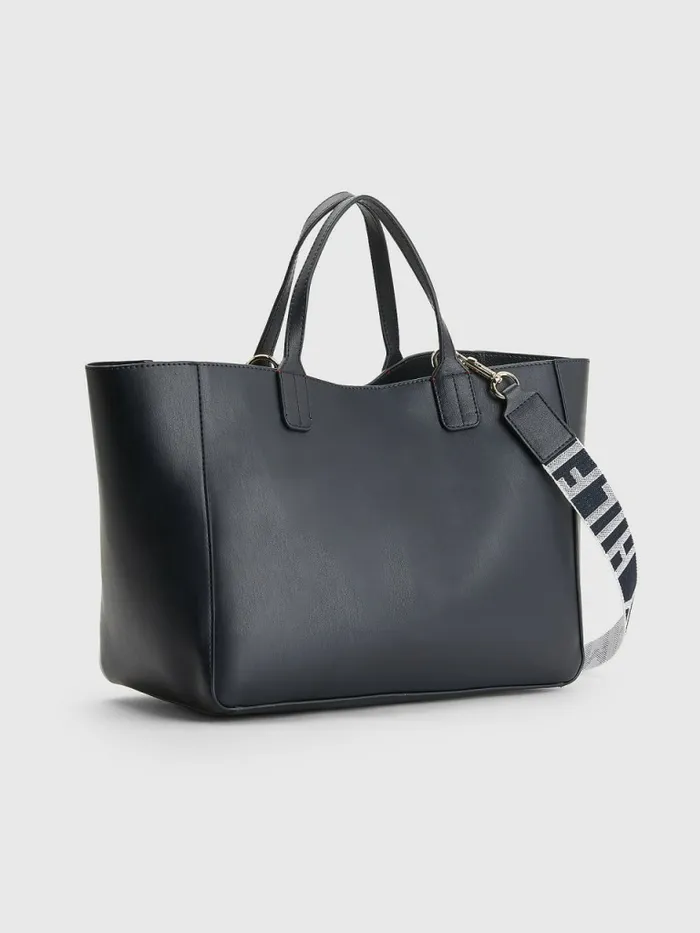 Tommy Hilfiger Iconic Signature Satchel Desert Sky Womens Bags Fashion