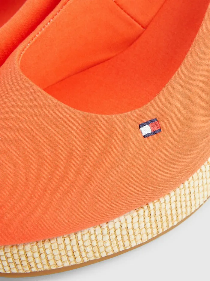 Tommy Hilfiger Iconic Slingback Espadrille Wedges Hawaiian Coral Womens Sandals Gift Ideas
