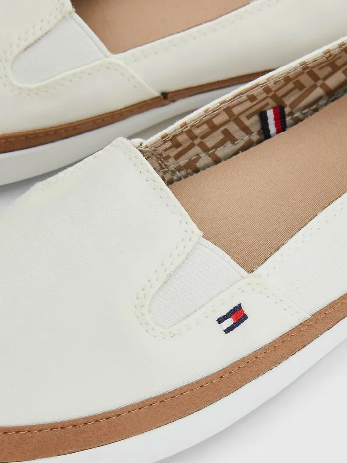 Tommy Hilfiger Iconic SlipOn Trainers White Whisper Womens Trainers Popular