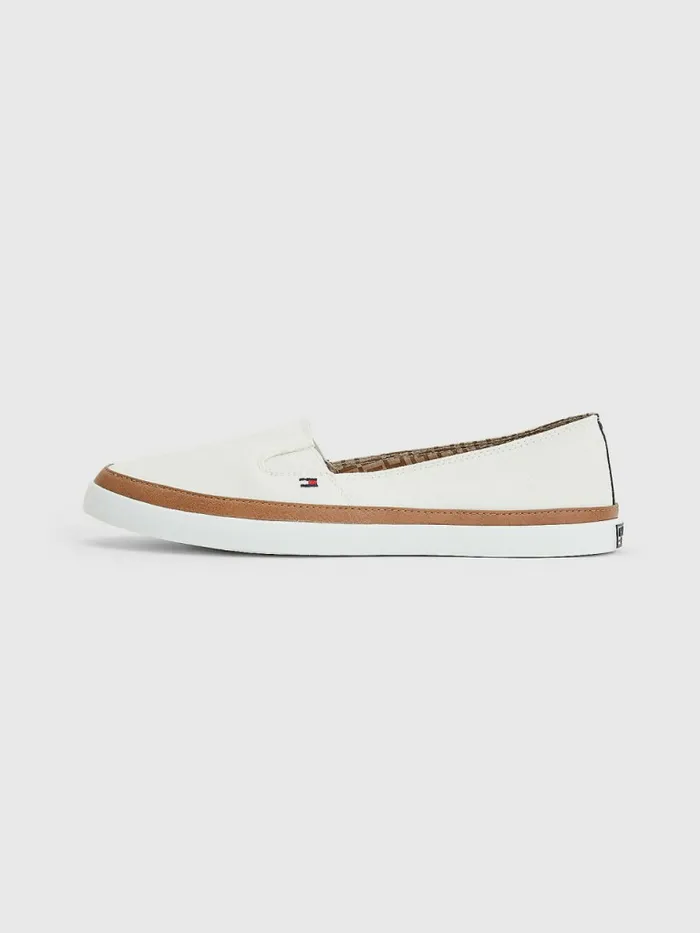 Tommy Hilfiger Iconic SlipOn Trainers White Whisper Womens Trainers Popular