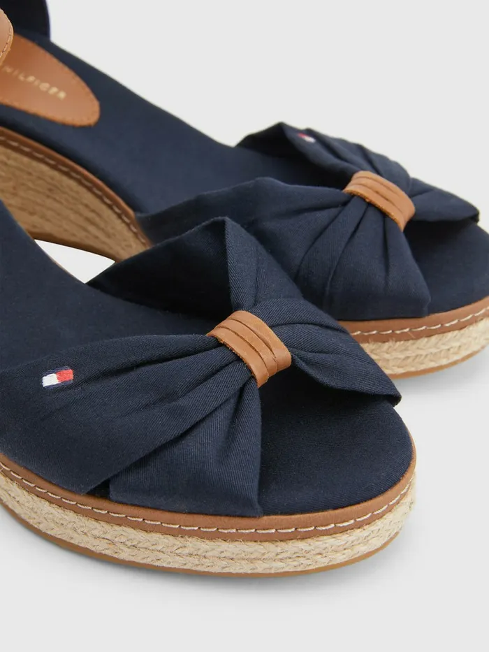 Tommy Hilfiger Iconic Wedge Espadrille Sandals Midnight Womens Sandals Gift Ideas