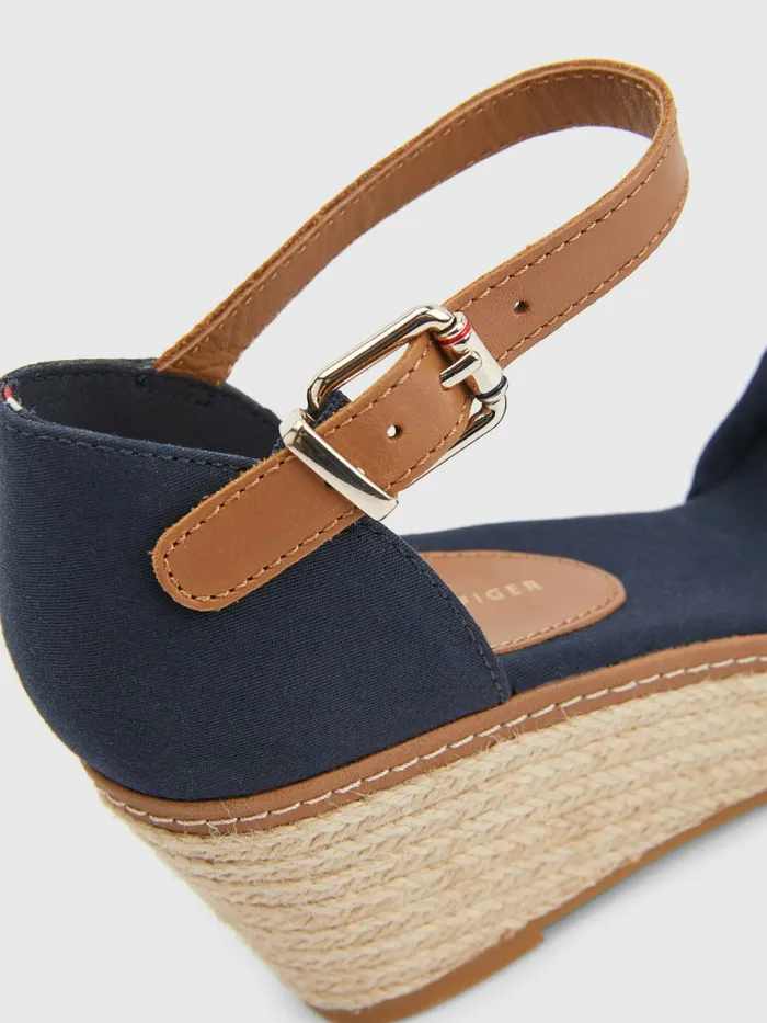 Tommy Hilfiger Iconic Wedge Espadrille Sandals Midnight Womens Sandals Gift Ideas