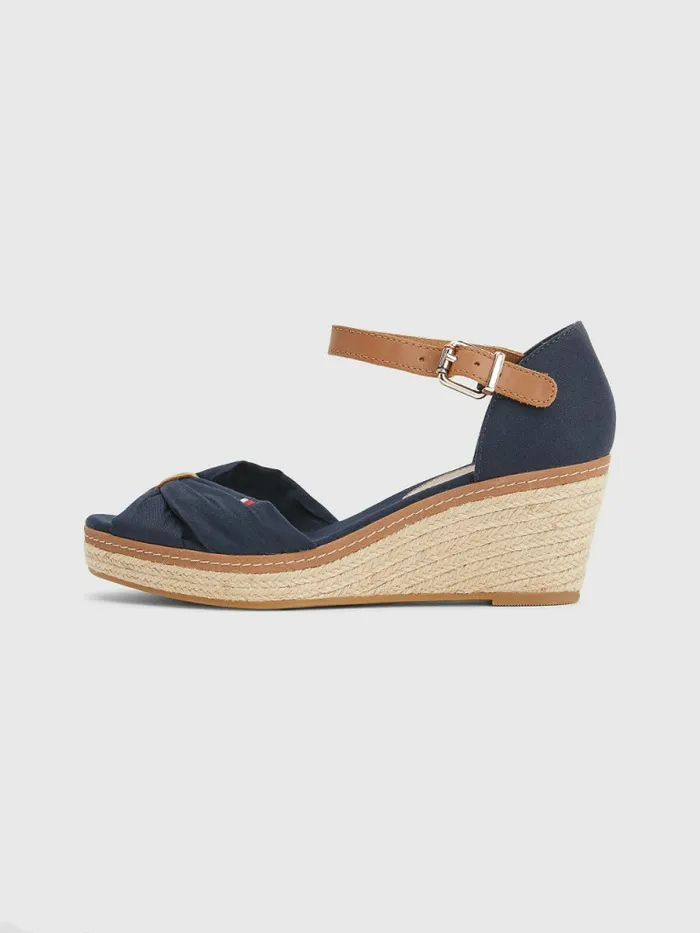 Tommy Hilfiger Iconic Wedge Espadrille Sandals Midnight Womens Sandals Gift Ideas