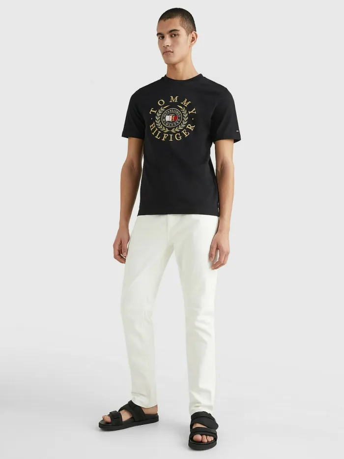 Tommy Hilfiger Icons Embroidery TShirt Black Mens TShirts For Sale