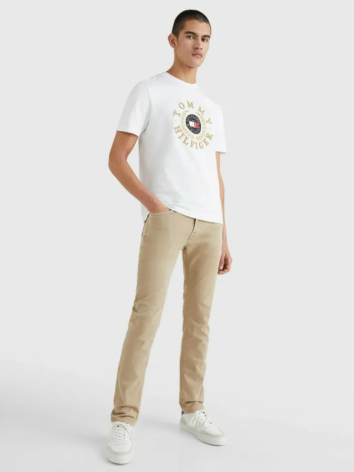 Tommy Hilfiger Icons Embroidery TShirt White Mens TShirts Cheap On Sale