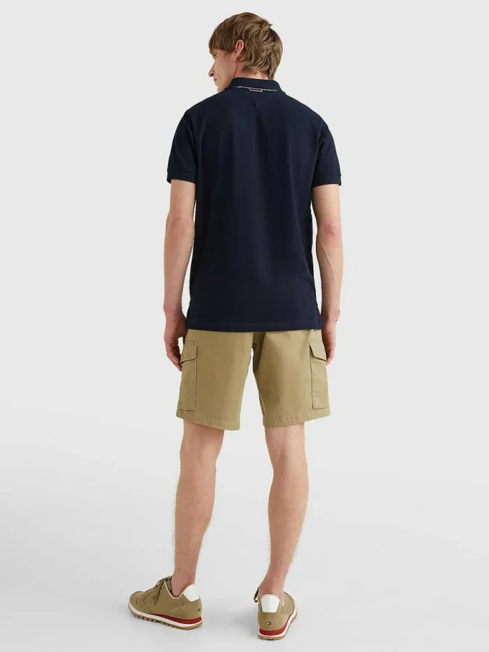 Tommy Hilfiger Icons Logo Regular Fit Polo Desert Sky Mens Polo Shirts Casaul