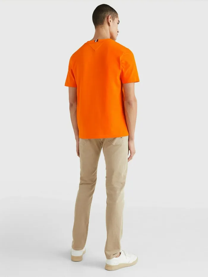 Tommy Hilfiger Icons Logo TShirt Hawaiian Orange Mens TShirts Sale
