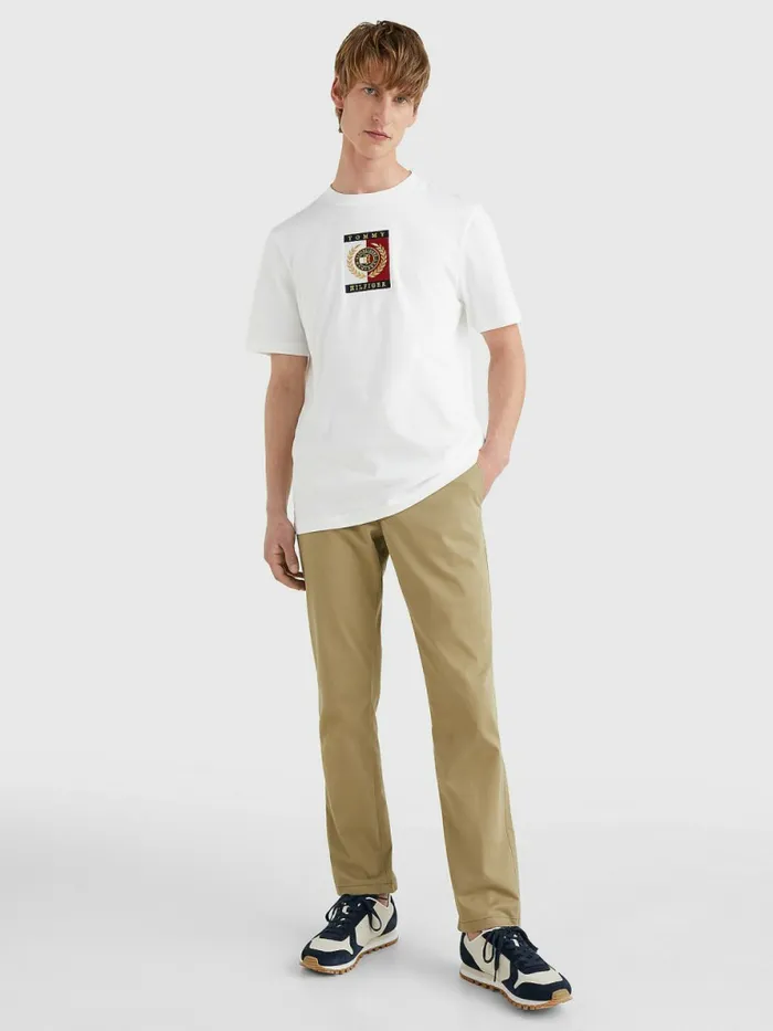Tommy Hilfiger Icons Logo TShirt White Mens TShirts On Sale