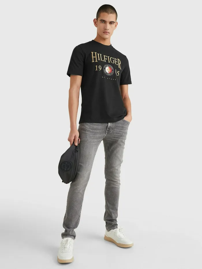 Tommy Hilfiger Icons Relaxed Fit TShirt Black Mens TShirts Gift for Friend