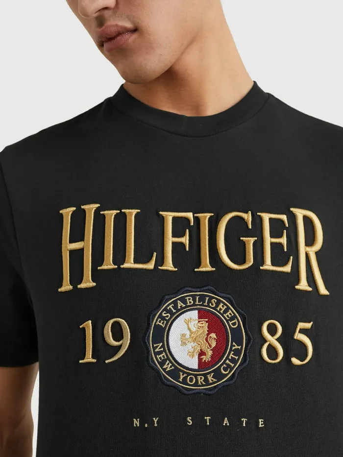 Tommy Hilfiger Icons Relaxed Fit TShirt Black Mens TShirts Gift for Friend