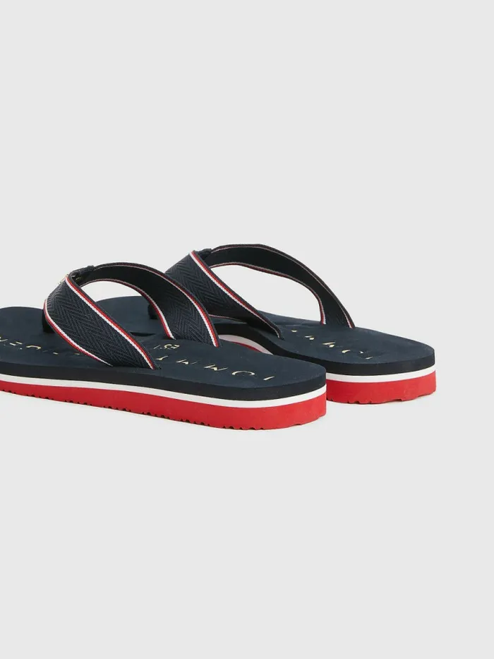 Tommy Hilfiger Interlock Monogram FlipFlops Desert Sky Womens Sandals Fashion