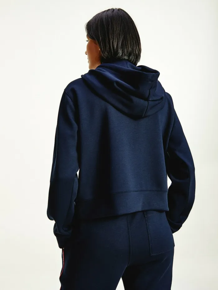 Tommy Hilfiger Interlock Signature Tape Hoody Desert Sky Womens Sweatshirts and Hoodies Cheap On Sale