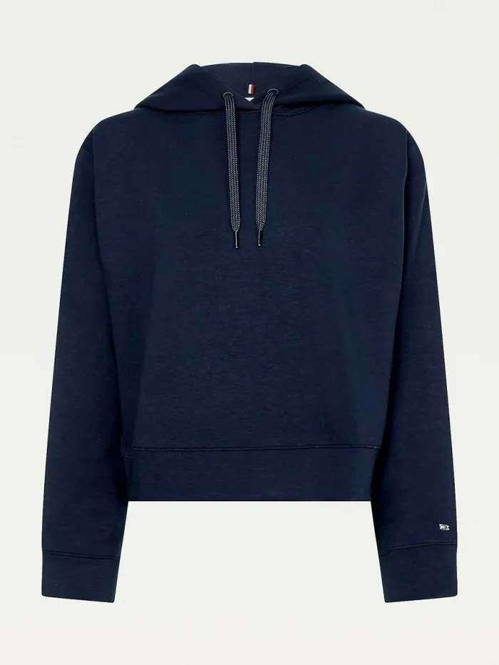 Tommy Hilfiger Interlock Signature Tape Hoody Desert Sky Womens Sweatshirts and Hoodies Cheap On Sale